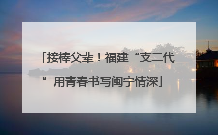 接棒父辈！福建“支二代”用青春书写闽宁情深